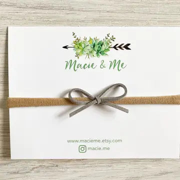 Light Grey Suede Tied Bow on Headband-Little Sprout