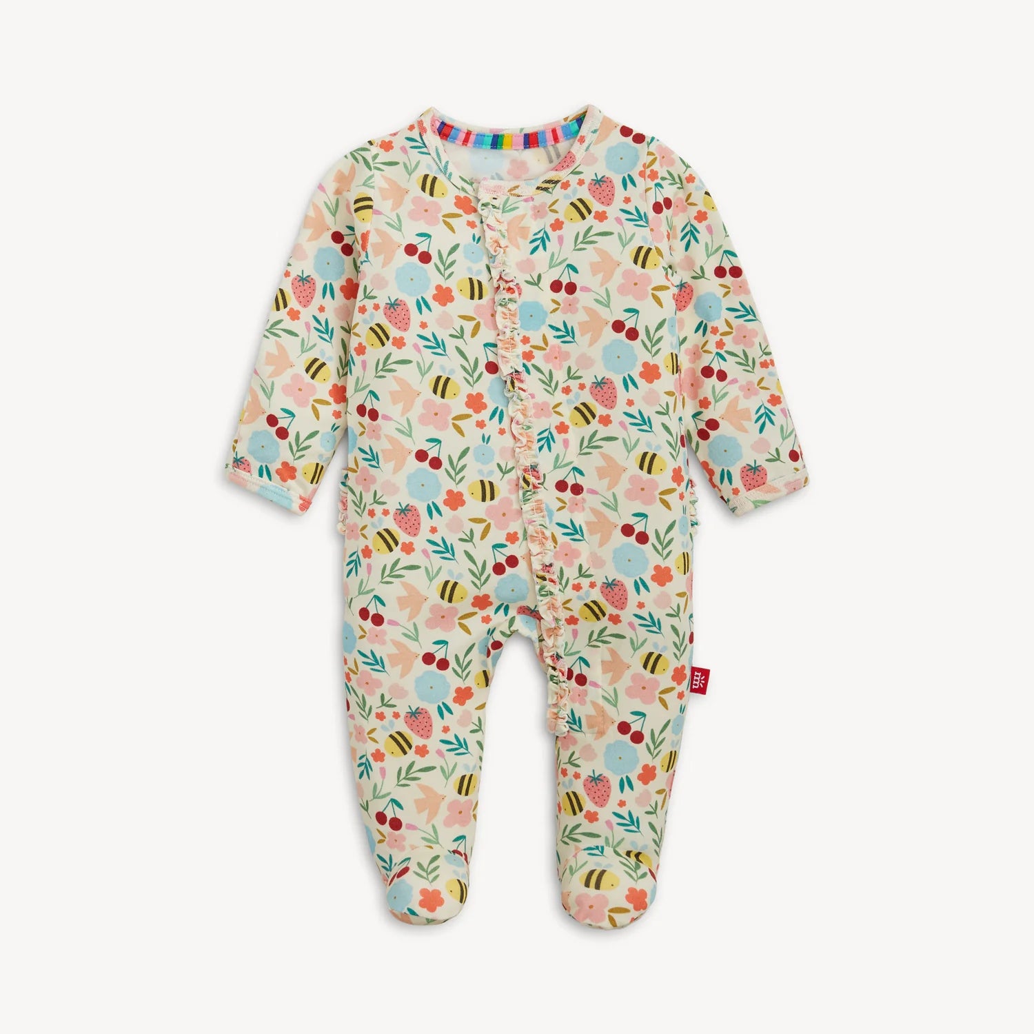 Magnetic Me Modal Magnetic Footie with Ruffle Honey Blossom Little Sprout
