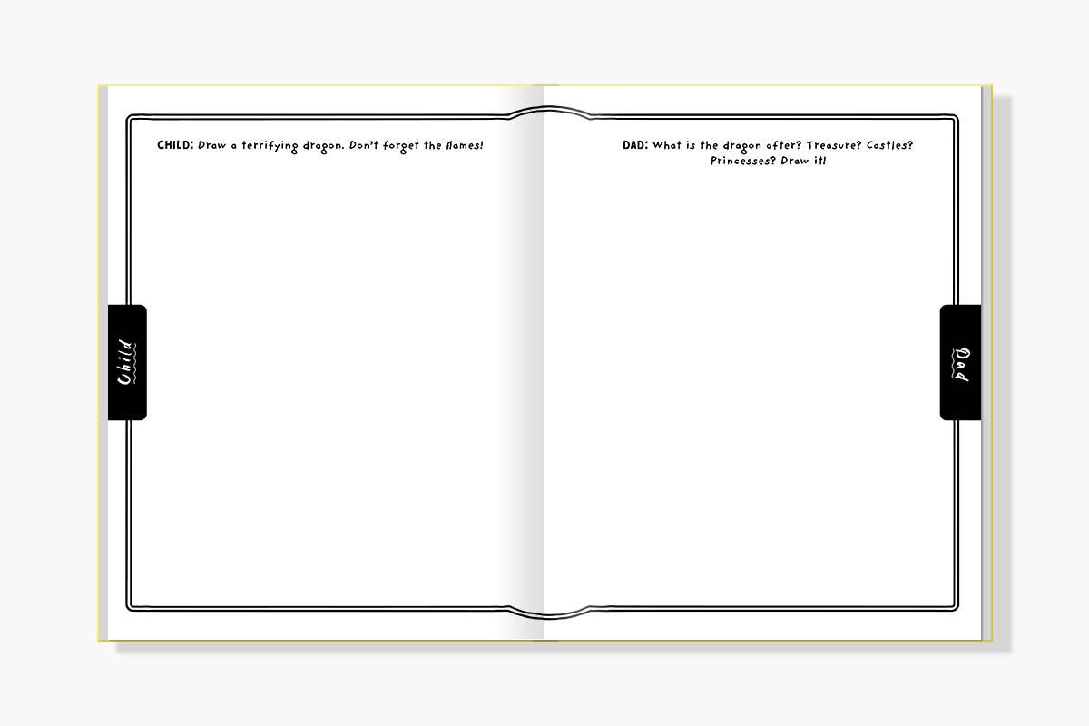 Draw With Dad! (Kids Doodle Coloring Book)-Little Sprout