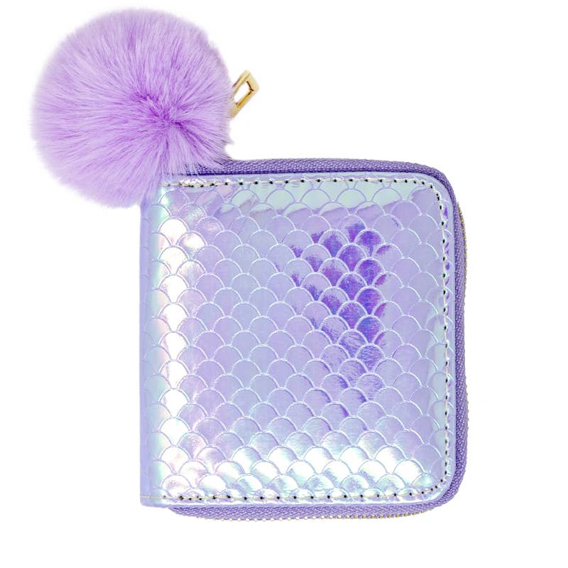 Mermaid Scale Wallet: Blue-Little Sprout