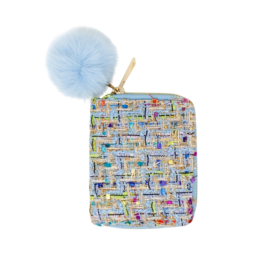 Tweed Mix Wallet - Blue Mix-Little Sprout