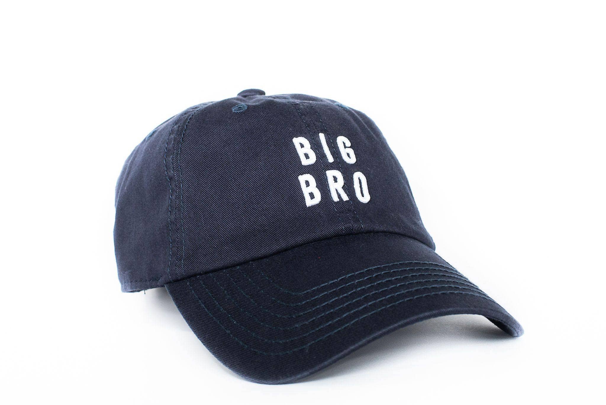 Navy Big Bro Hat: Child (5Y-10Y)-Little Sprout