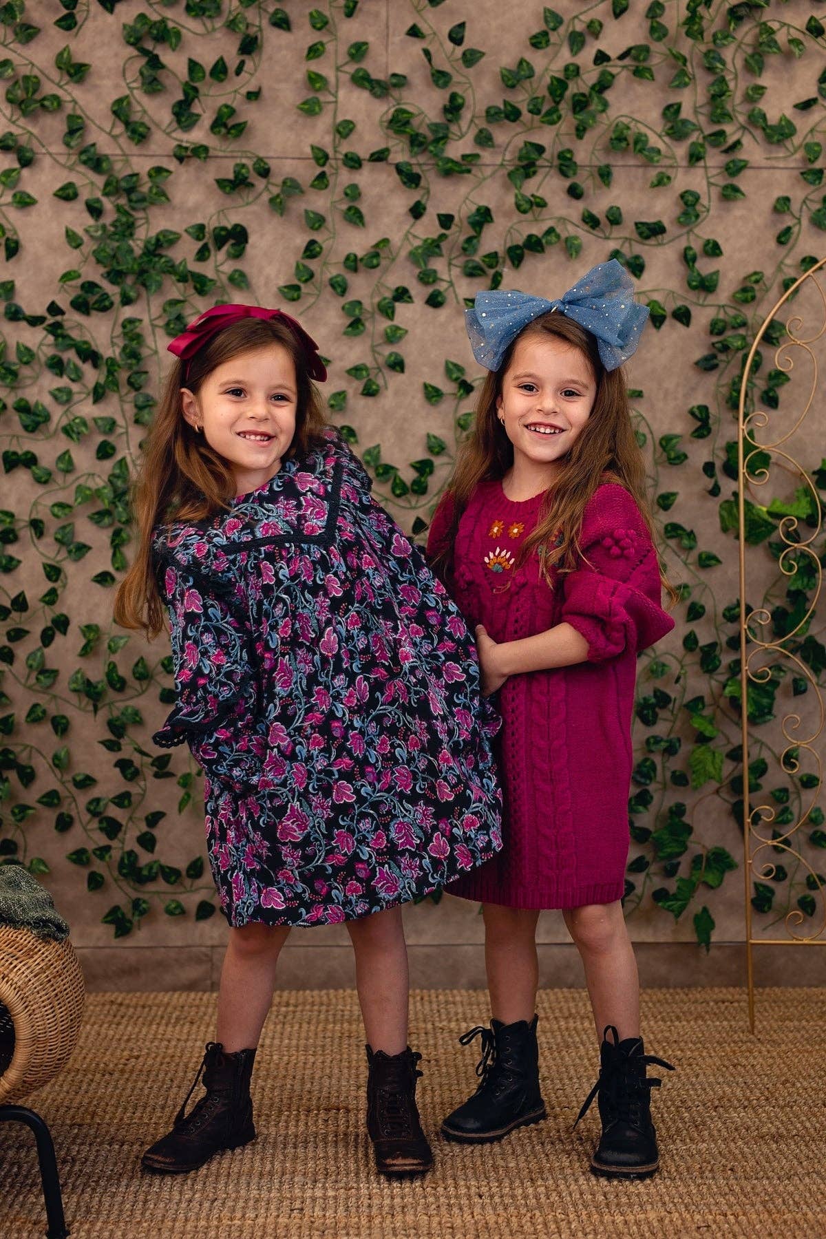 Ava Dot Headband - Burgundy: Burgundy-Little Sprout