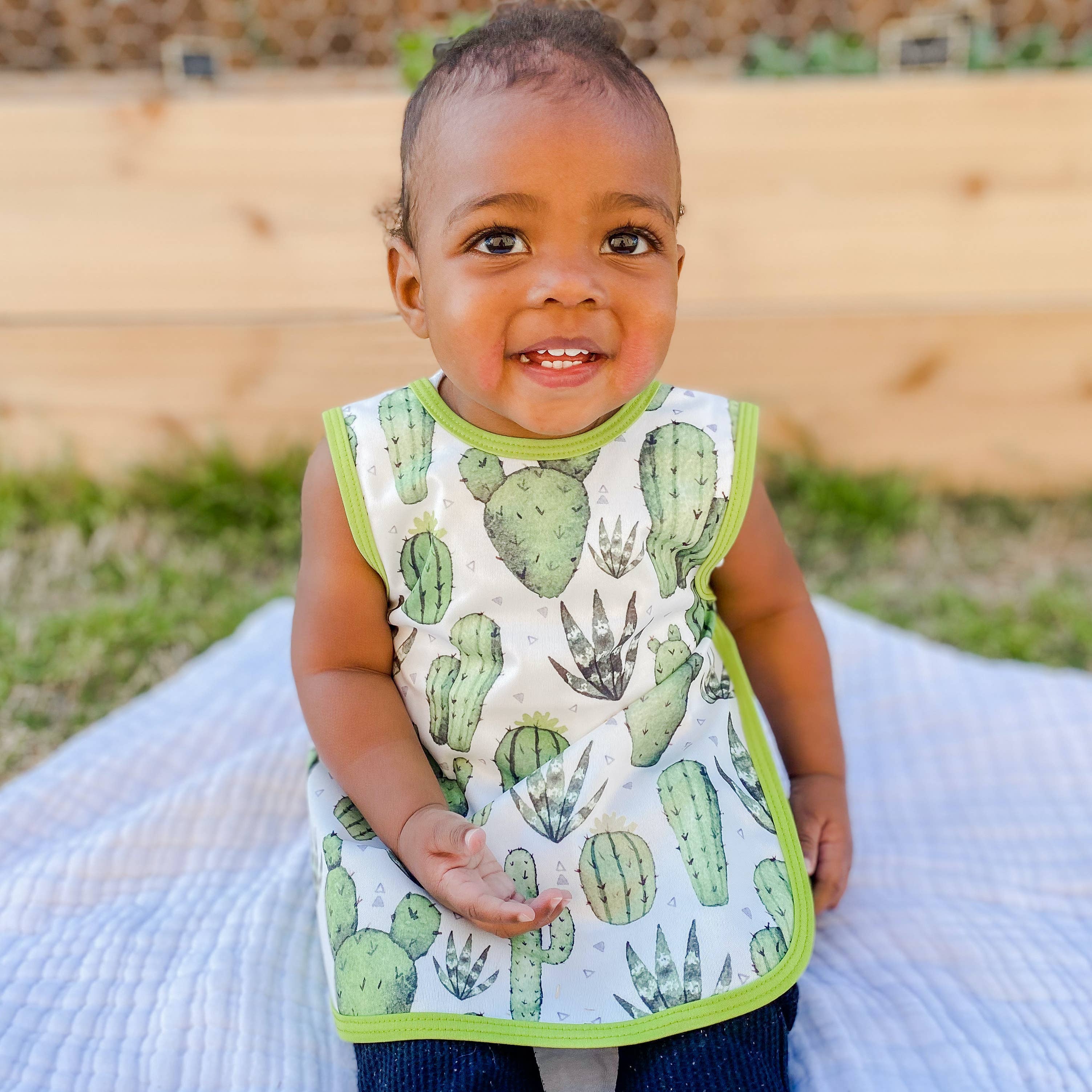 Desert Cactus Bapron: Toddler (6m-3T)