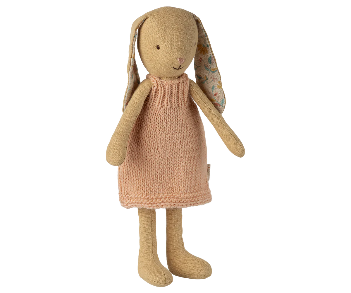 Maileg Bunny Size 1 Cream Yellow Knitted Dress Little Sprout
