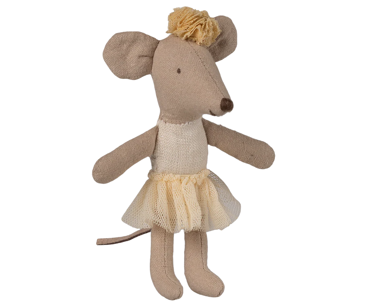 Maileg Ballerina Mouse Little Sister Off White