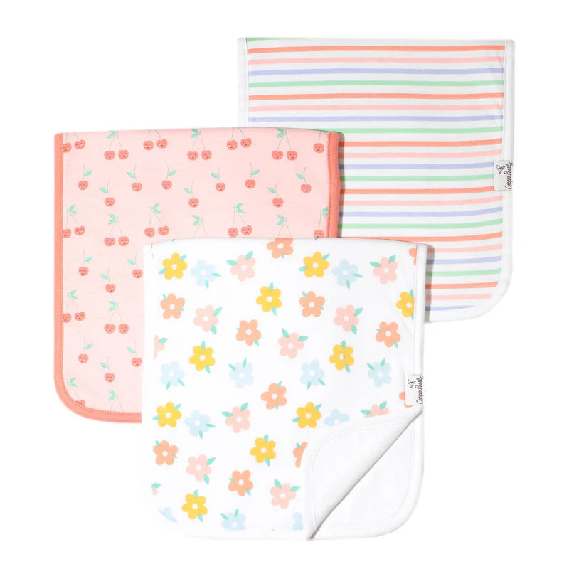 Burp Cloth Set (3 Pack) - Cheery-Little Sprout