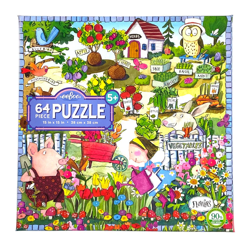 64 Piece Puzzle - Growing a Garden-Little Sprout
