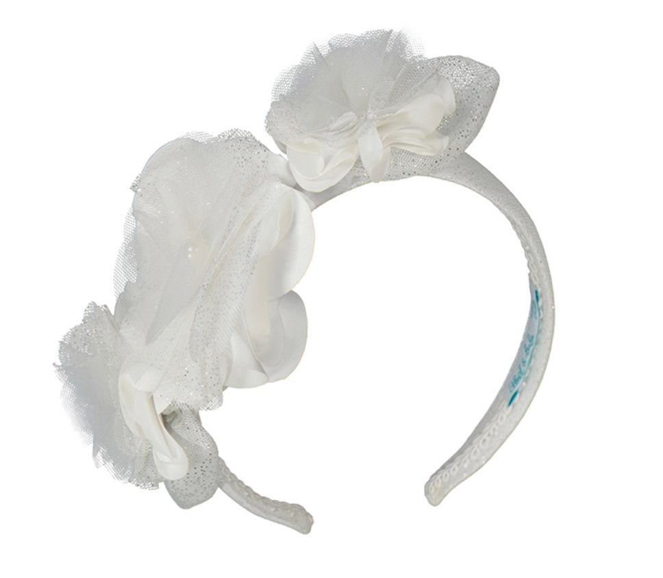 Flower Headband - Cream-Little Sprout