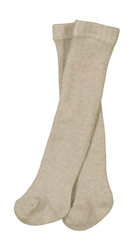 Newborn Ribbed Tights - Walnut-Little Sprout
