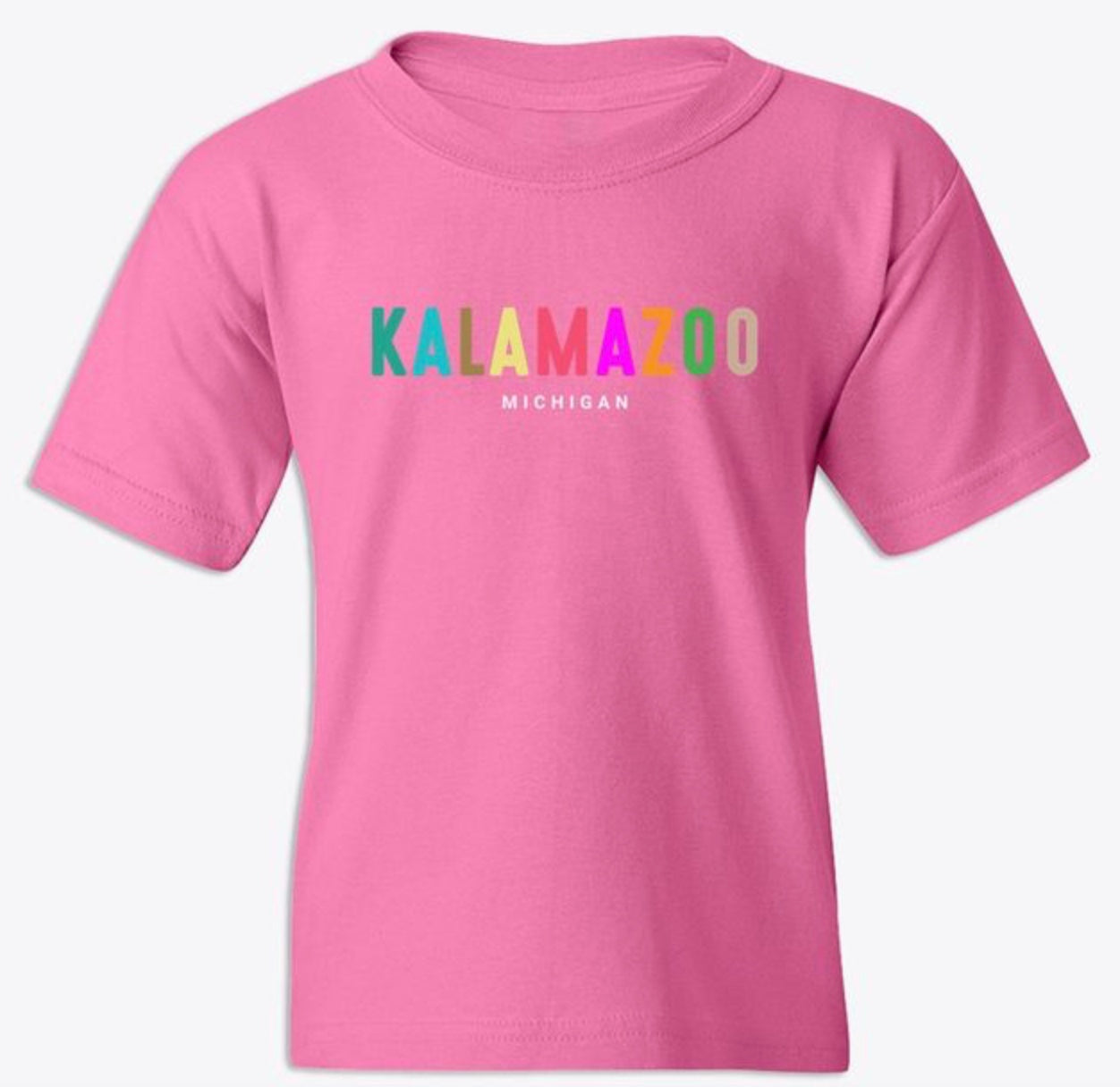 kalamazoo michigan color pop youth tee shirt-Little Sprout