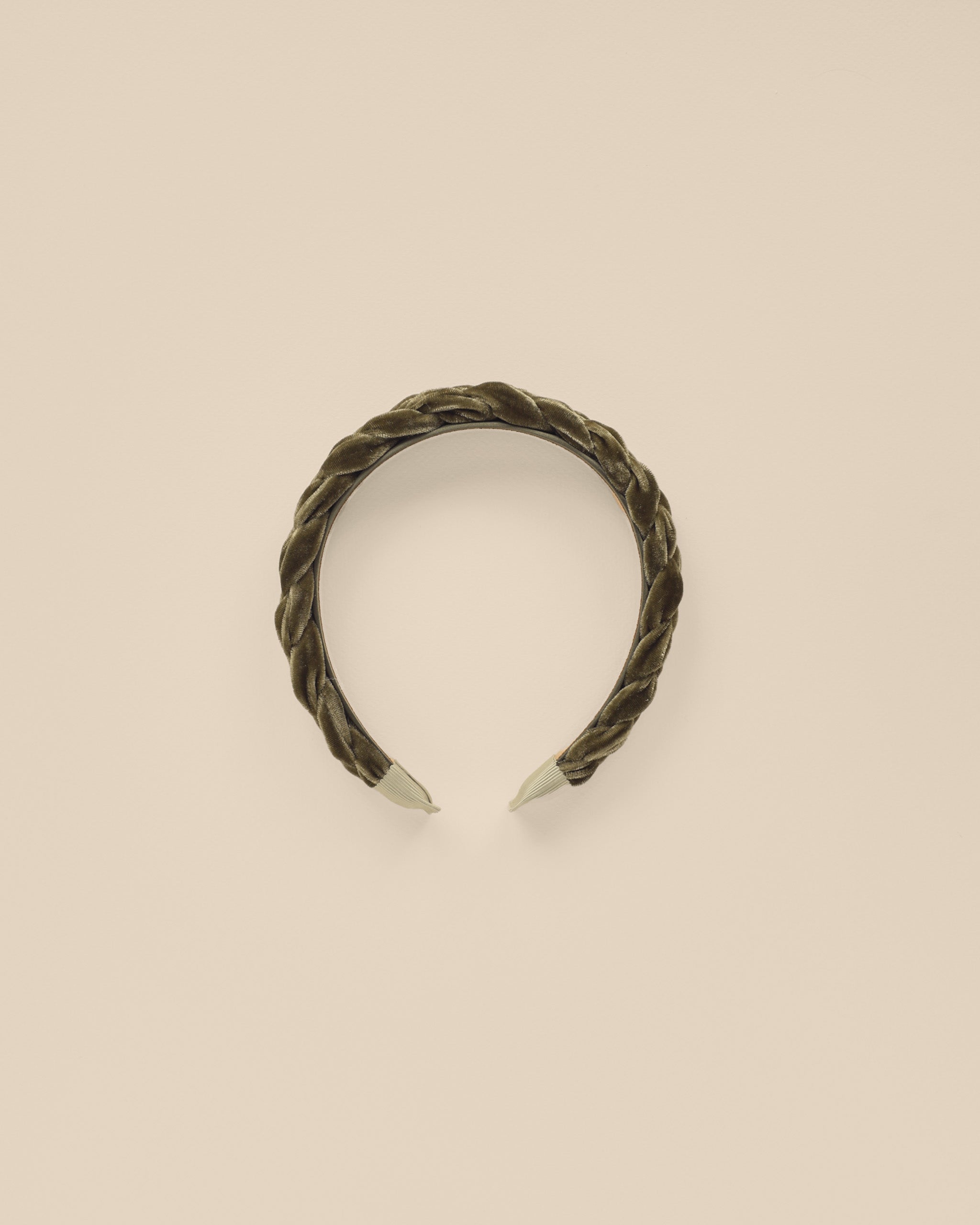Velvet Braided Headband - Olive-Little Sprout