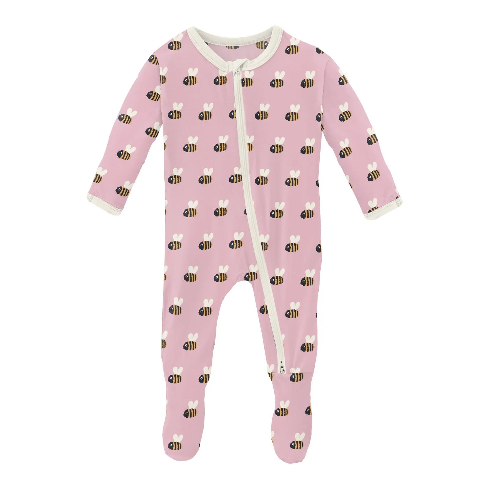 Print Footie with 2-Way Zipper-Little Sprout