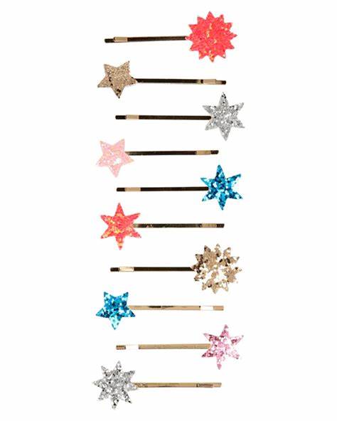 Mixed Glitter Hair Slides