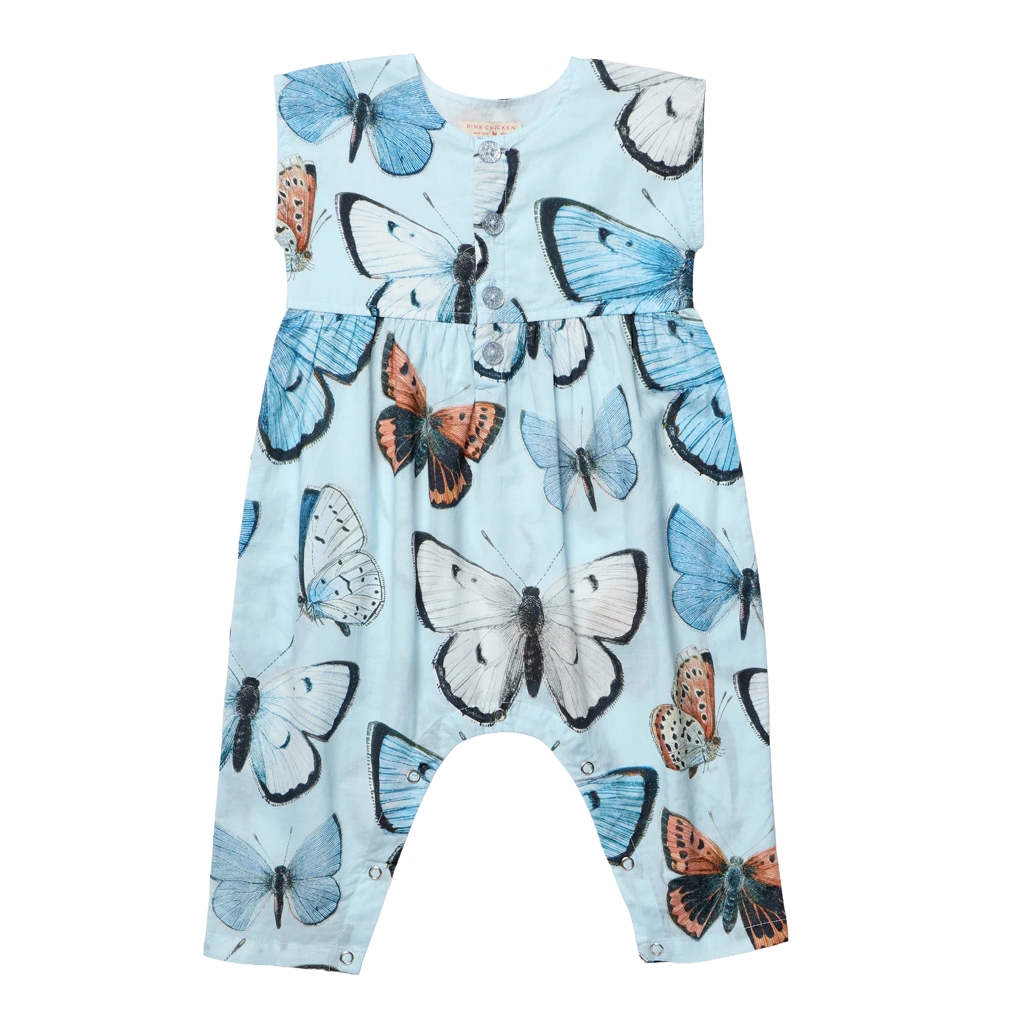 Baby Girls Alexandra Jumper - Blue Vintage Butterflies