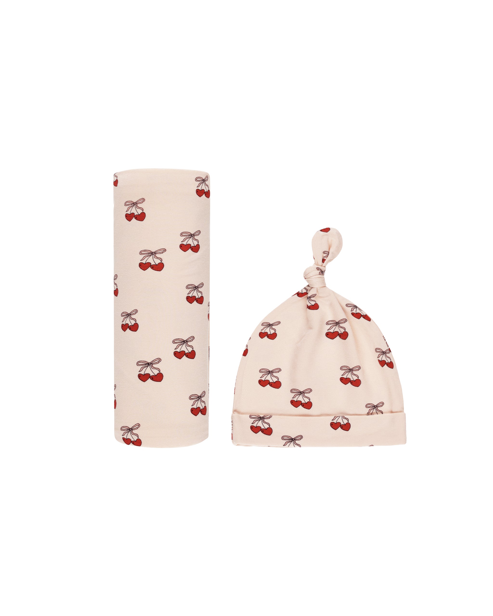 Bamboo Swaddle and Knotted Hat - Mon Amour-Little Sprout