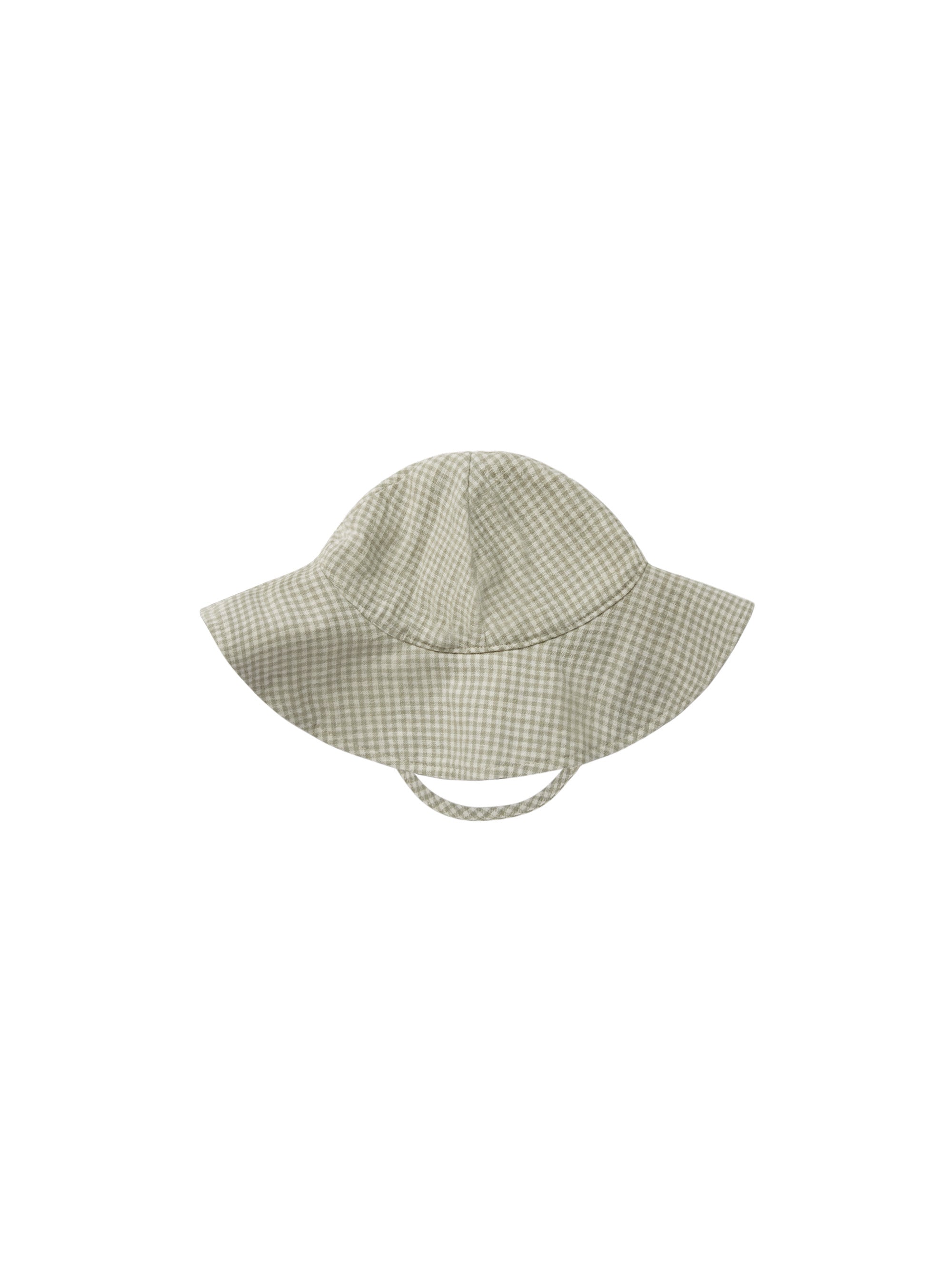 Floppy Sun Hat - Sage Gingham-Little Sprout