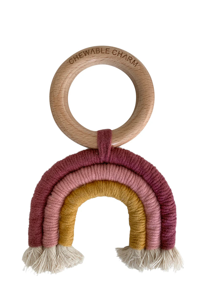 Rainbow Macrame Teether-Little Sprout