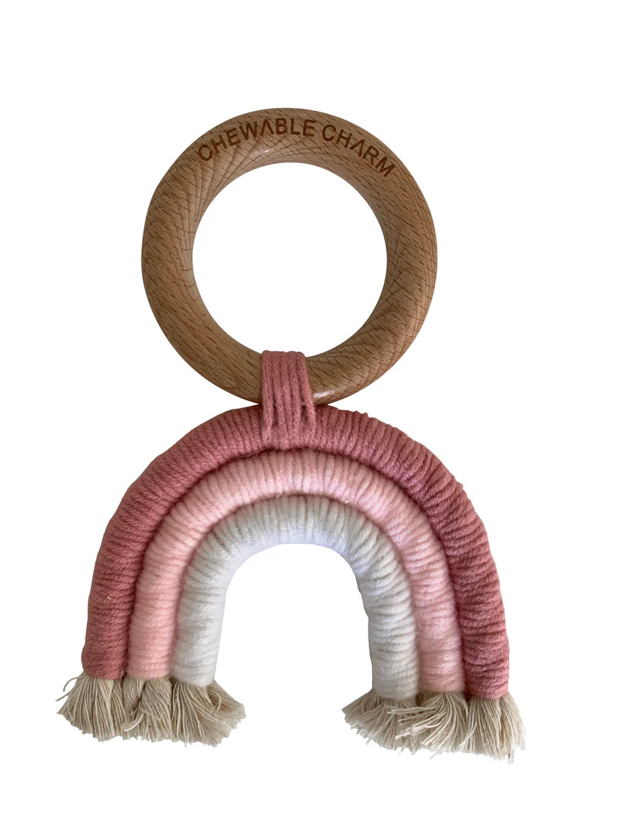 Rainbow Macrame Teether-Little Sprout