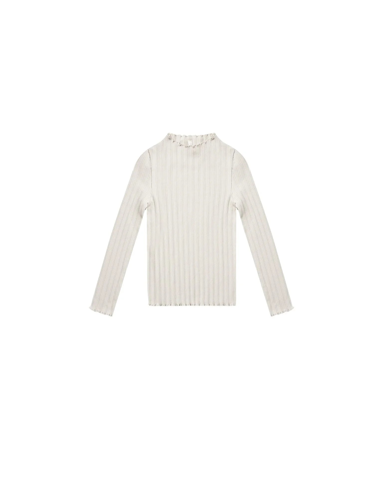 Ribbed Long Sleeve Tee - Ivory-Little Sprout