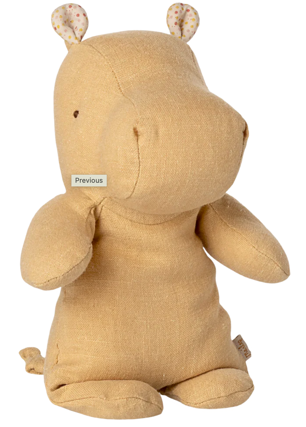 Maileg Safari Friends Hippo Small Cream Yellow Little Sprout