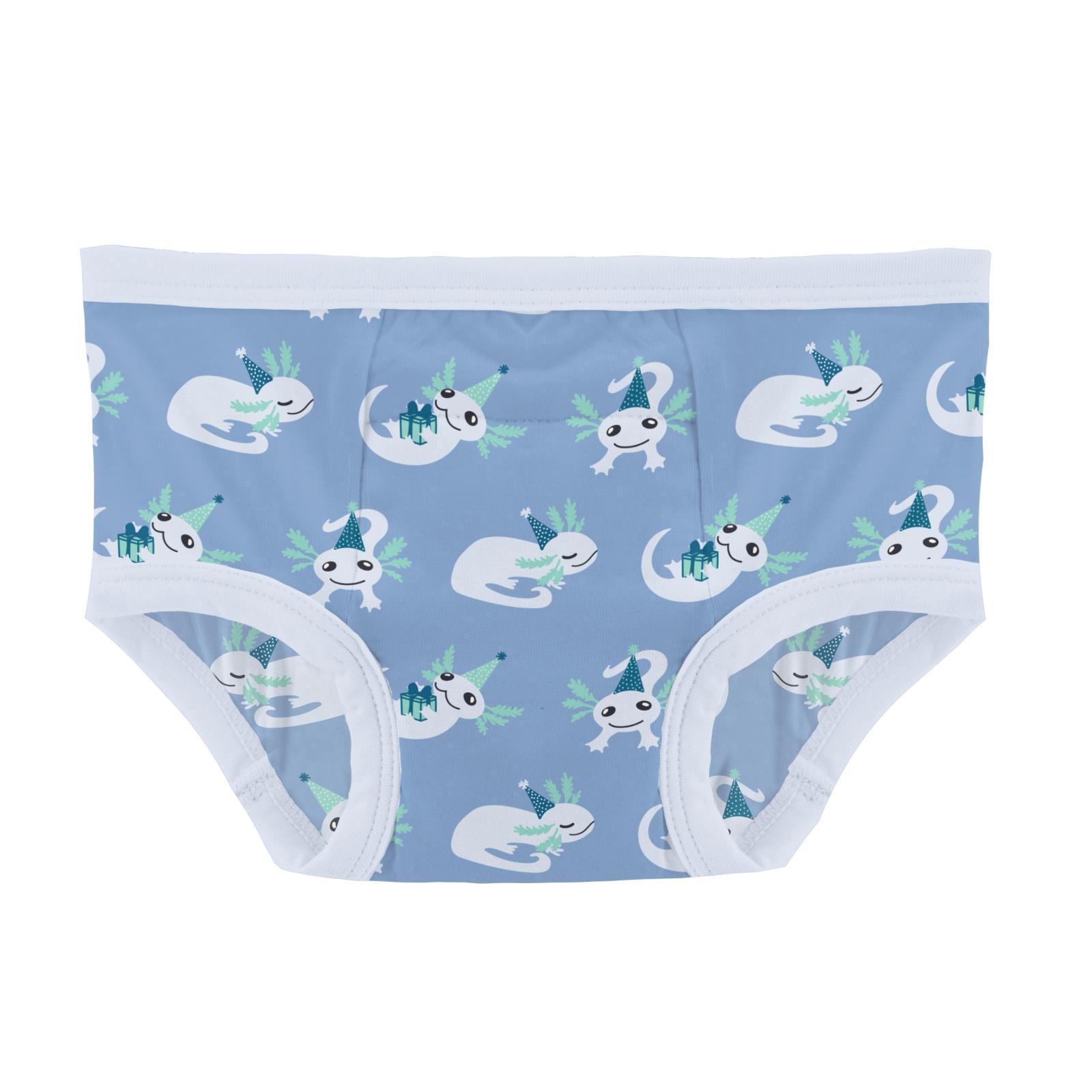 Print Training Pants - Dream Blue Axolotl Party-Little Sprout