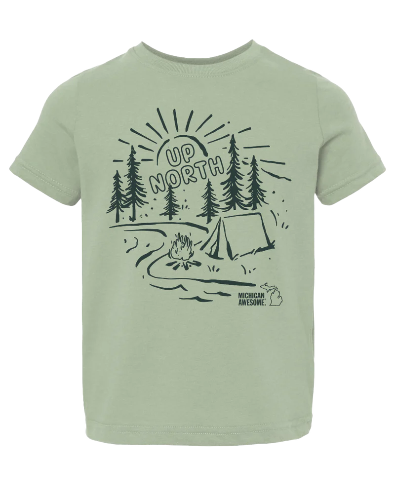 Up North Kids Tee - Sage-Little Sprout