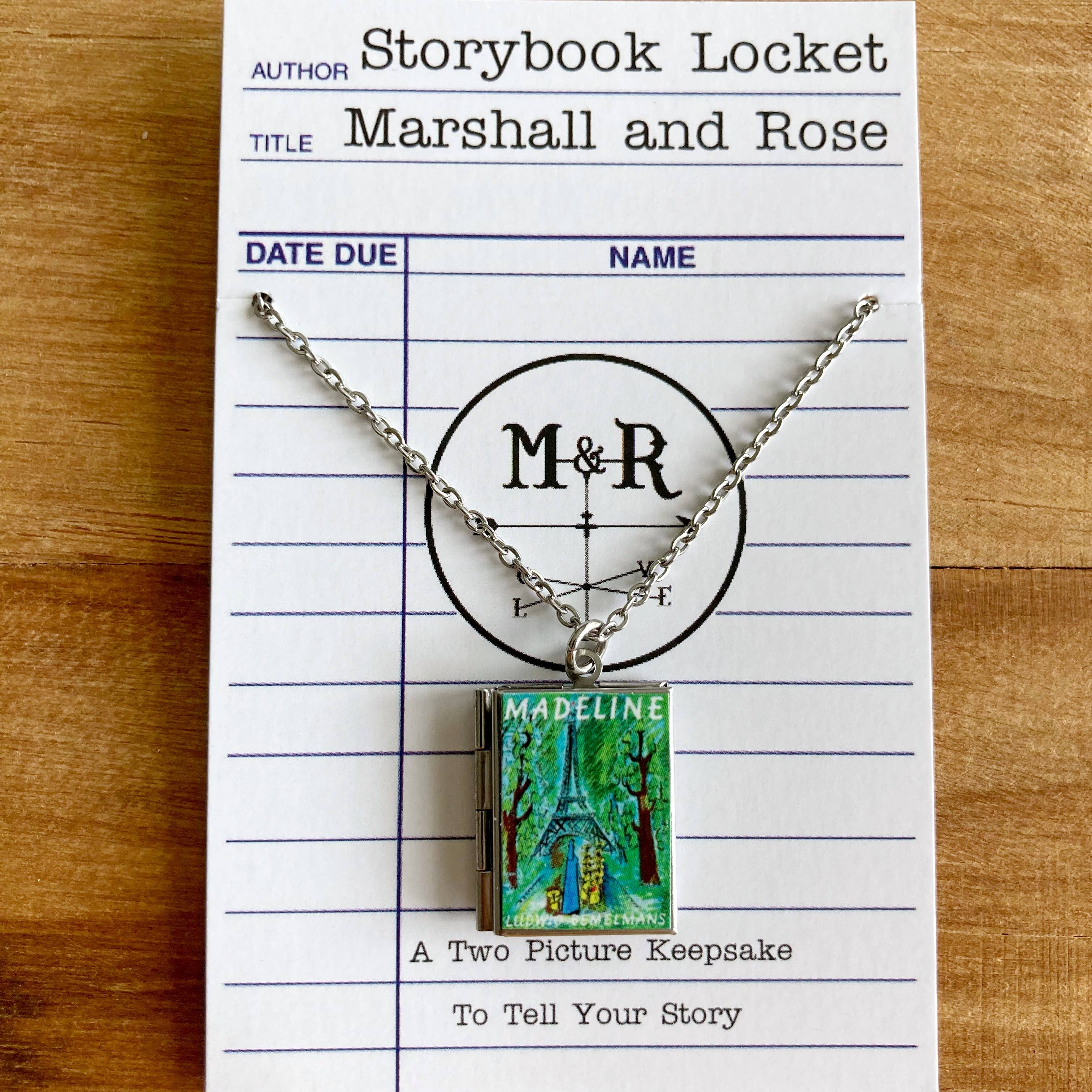 Book Locket Madeline: Stainless Steel-Little Sprout