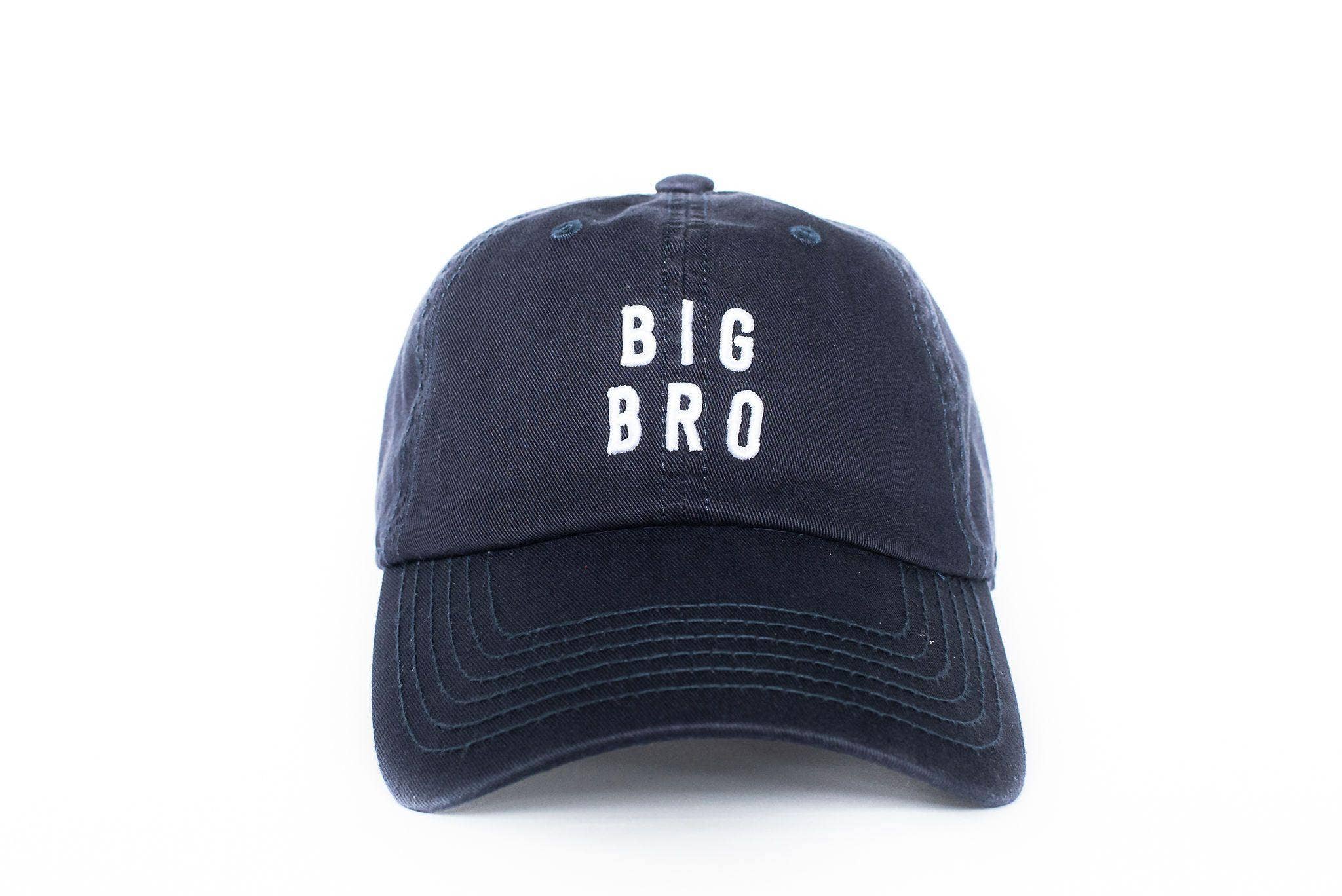 Navy Big Bro Hat: Child (5Y-10Y)-Little Sprout