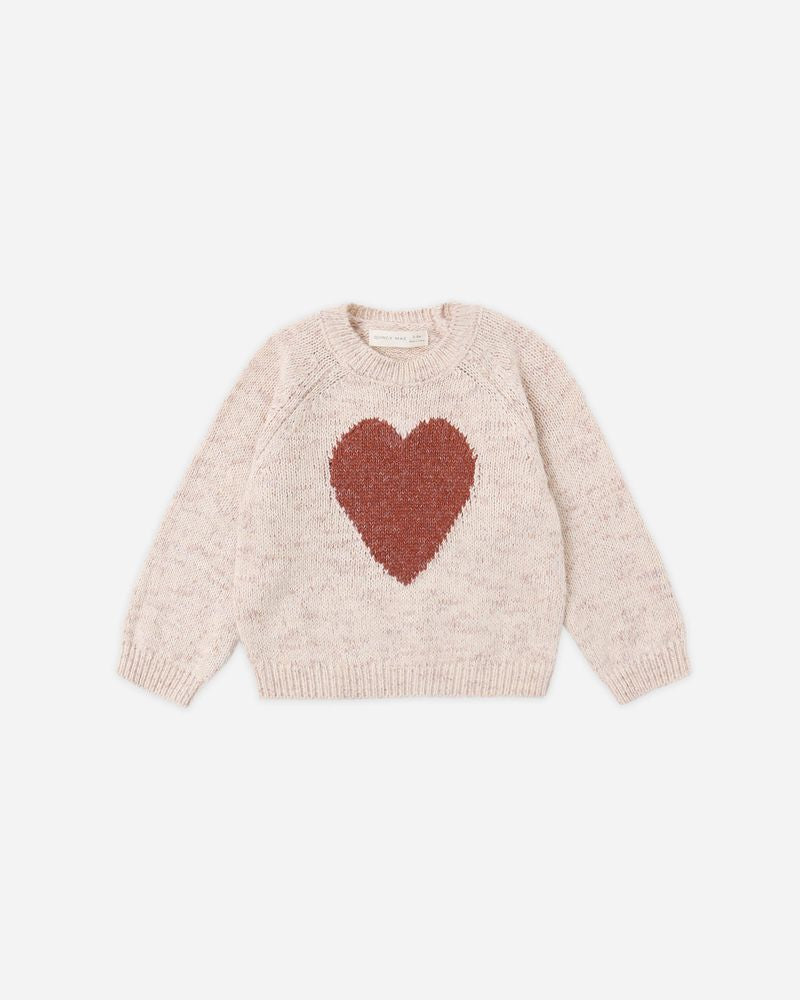 Quincy Mae Knit Sweater Red Heart Little sprout