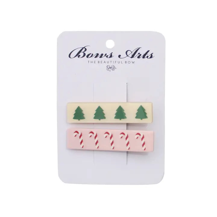 Christmas Acetate Bat Clip Set-Little Sprout