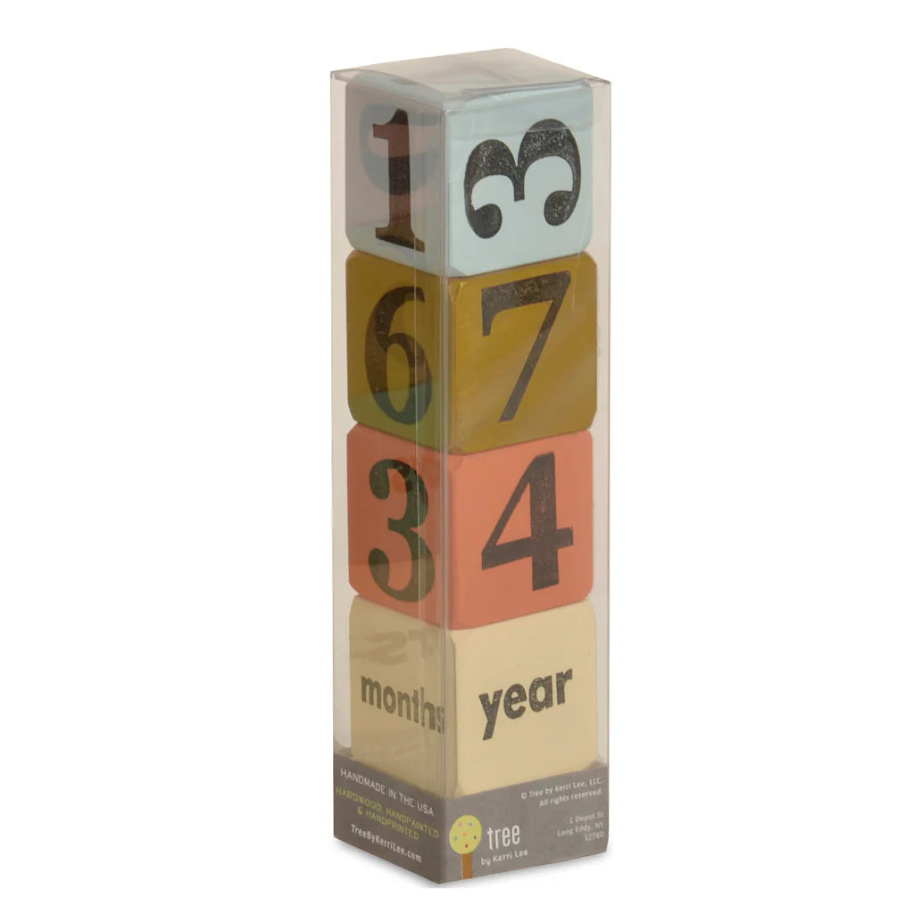 Wooden Baby Age Blocks-Little Sprout