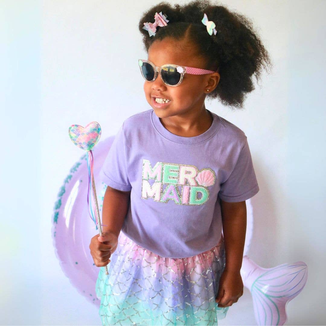 Mermaid Heart Wand - Kids Dress Up Wand-Little Sprout