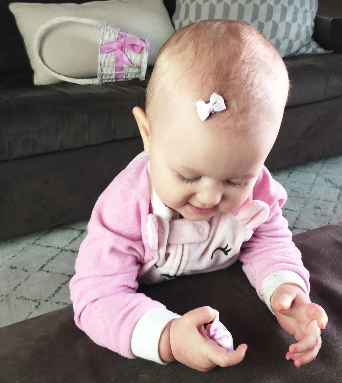 Mini Wisp Clip Tiny Tuxedo Baby Bow Hair Clips Mini Bows: Burgundy-Little Sprout
