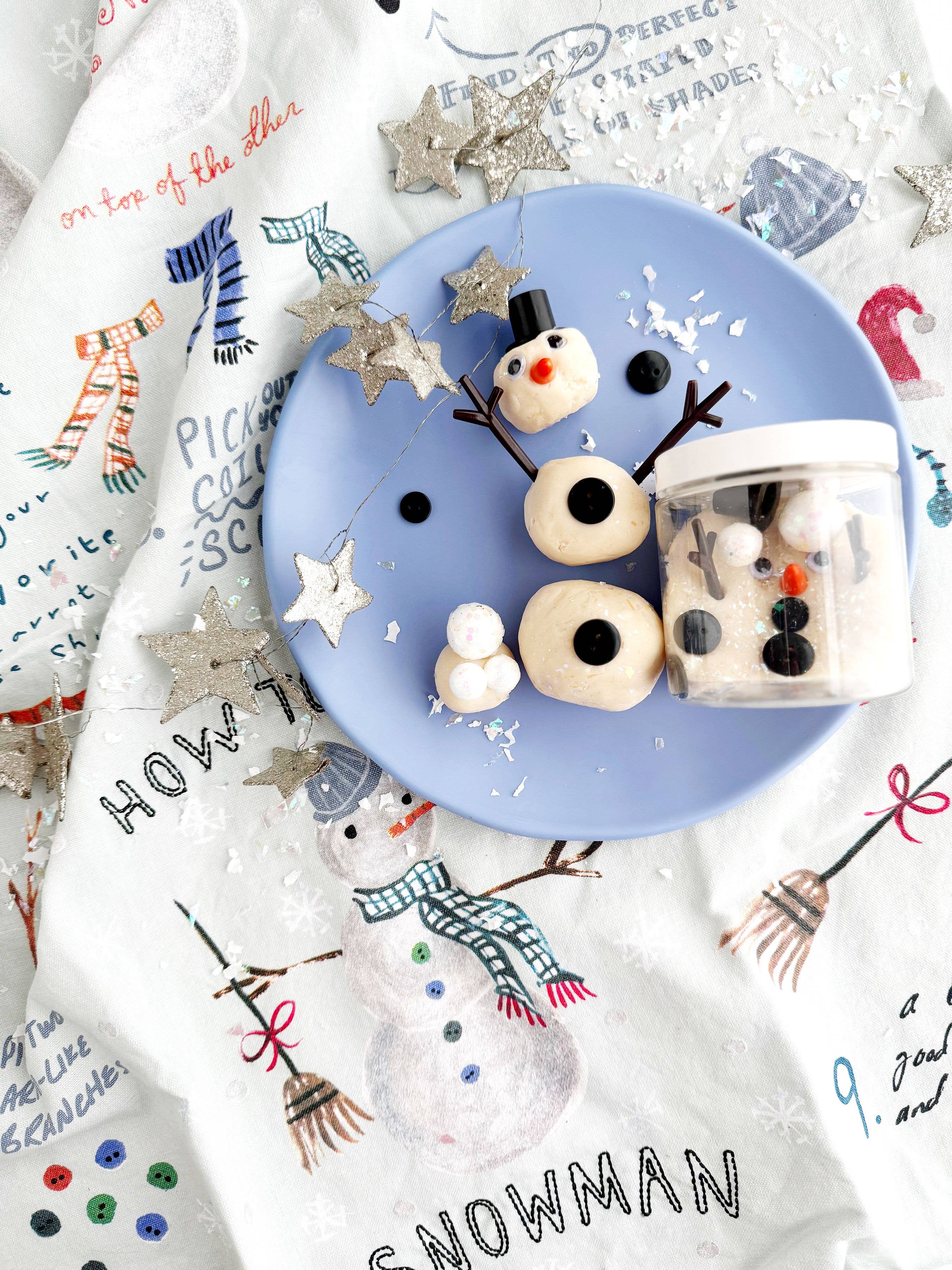 Earth Grown Kiddoughs Snowman Mini Dough To Go Little Sprout