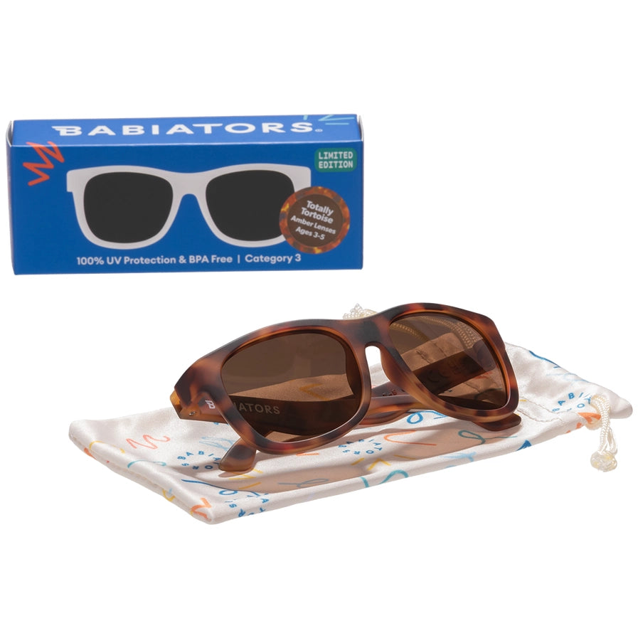 Baby and Kids Tortoise Shell Navigator Sunglasses - Ages 3-5-Little Sprout