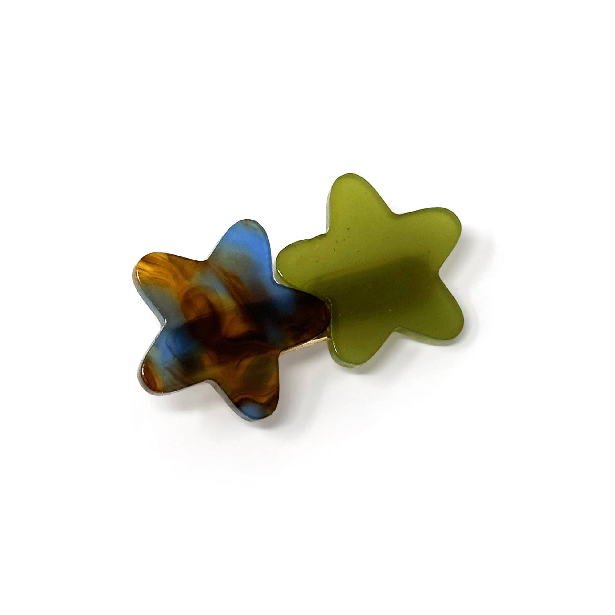 DOUBLE STAR HAIR CLIPS (Set of 2): Gold-Little Sprout