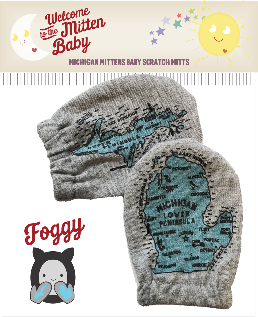 Michigan Mittens Baby Scratch Mitts: Snowball-Little Sprout