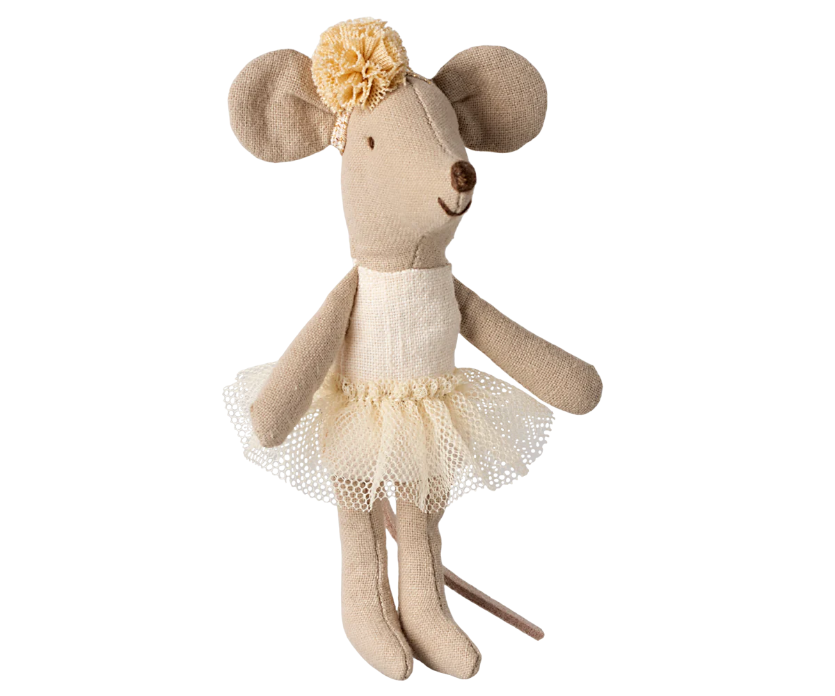 Ballerina Mouse, Little Sister - Off White-Little Sprout