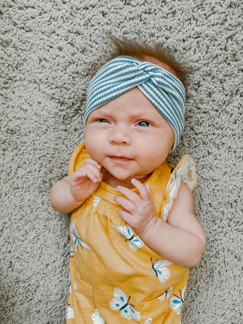 Magenta Floral Twist Headband: Childrens-Little Sprout