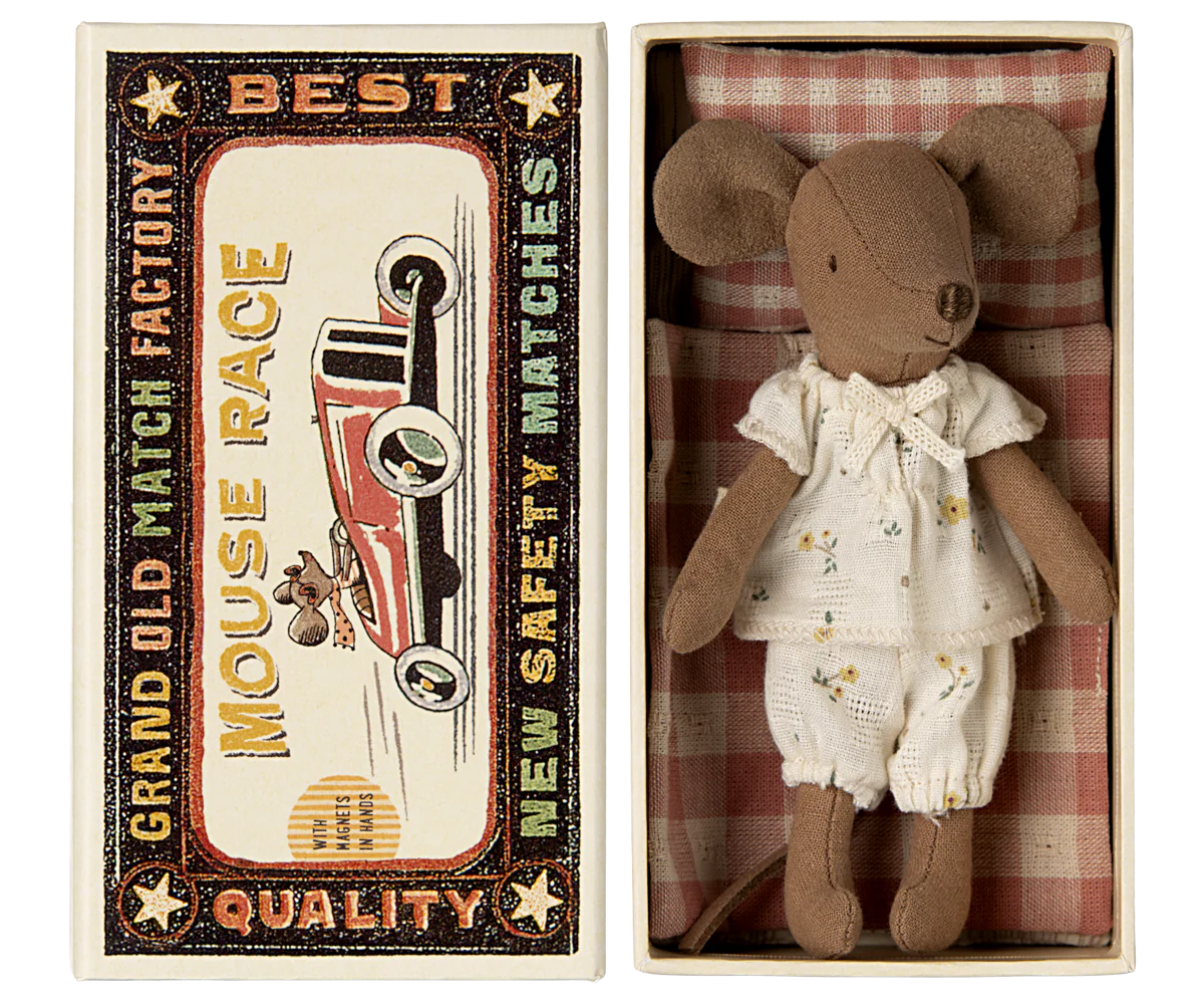 Big Sister Mouse in Matchbox - Pyjamas-Little Sprout