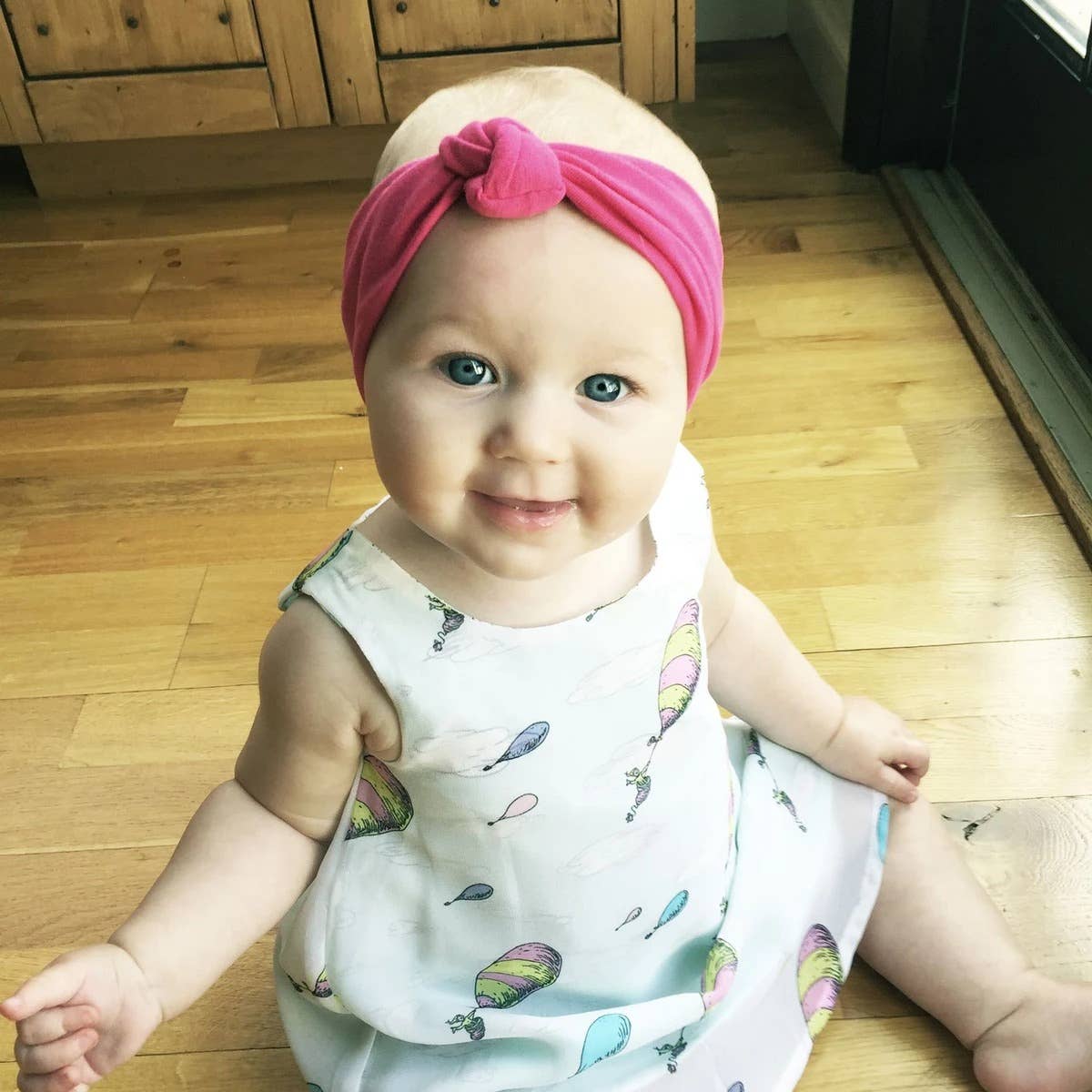 Nylon Knotted Turban Knots Baby Infant Headband: Midnight Mauve-Little Sprout
