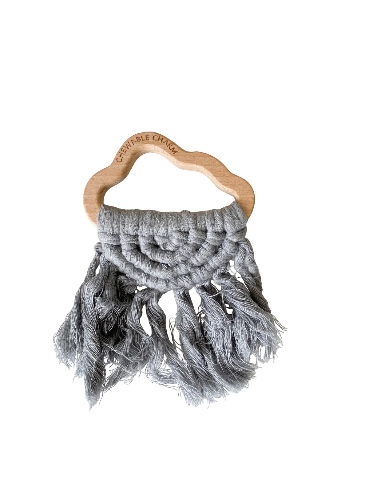Cloud Macrame Teether - Grey-Little Sprout