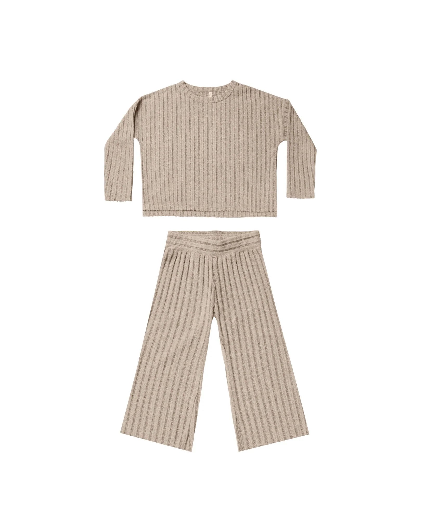 Cozy Rib Knit Set - Oat-Little Sprout