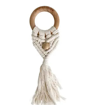 Celeste Macrame Teether + Bead-Little Sprout