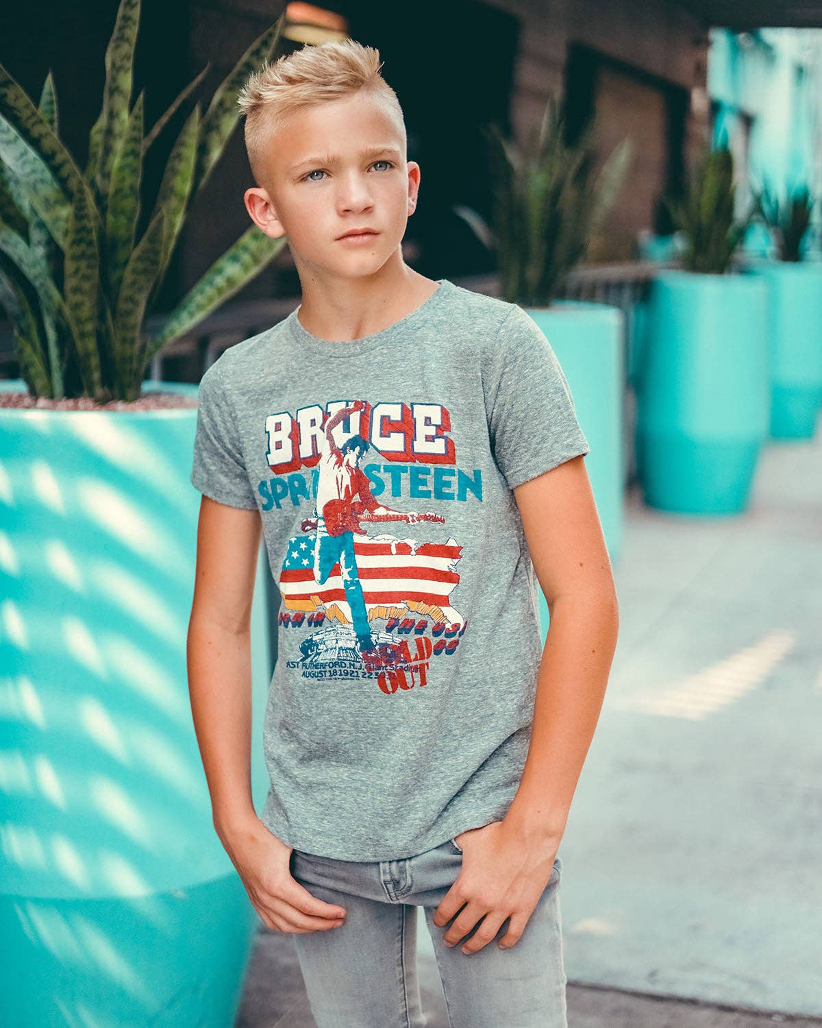 Bruce Springsteen - Born In The USA Grey Tri Blend: 8/9