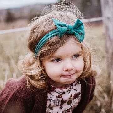 Baby Headband Nylon Infant Bow - Floral Print Begonia-Little Sprout