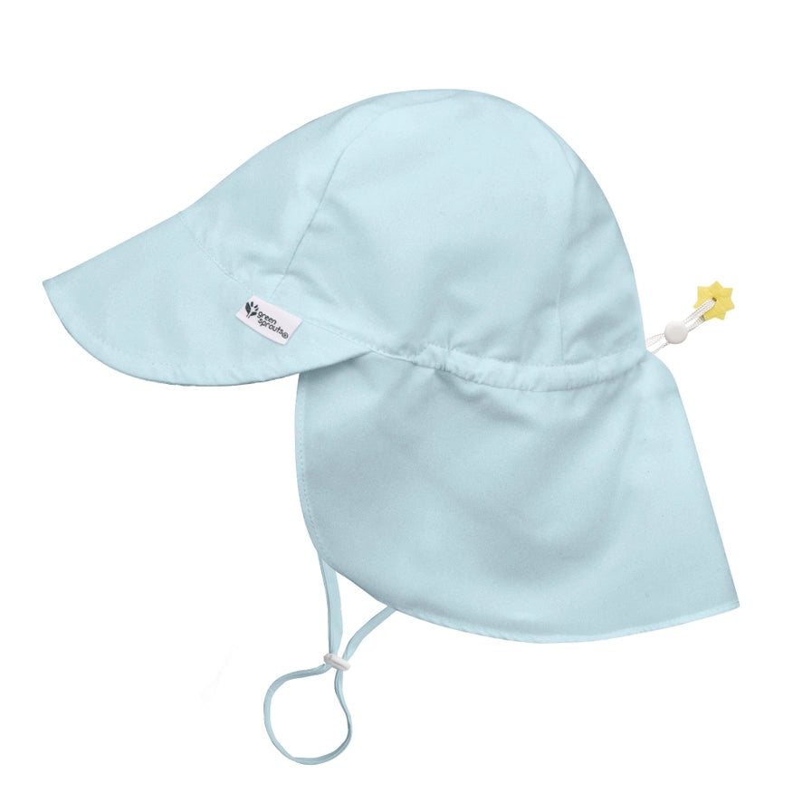 Eco Flap Hat - Light Aqua 9-18M-Little Sprout