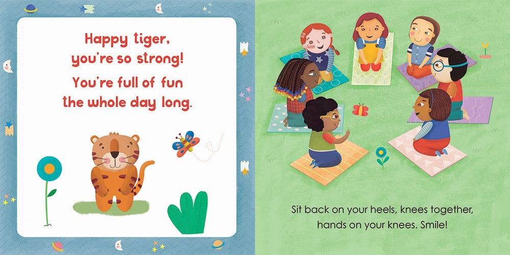 Yoga Tots: Happy Tiger: Board Book-Little Sprout