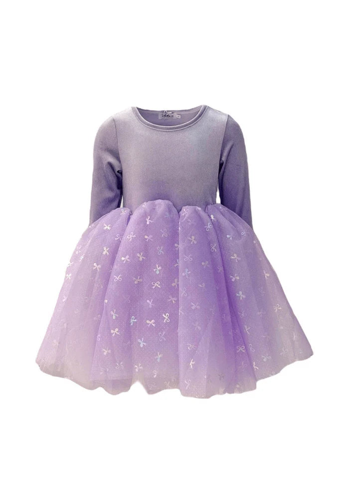 Lola and the Boys Lavender Ballerina Bow Dress Little Sprout